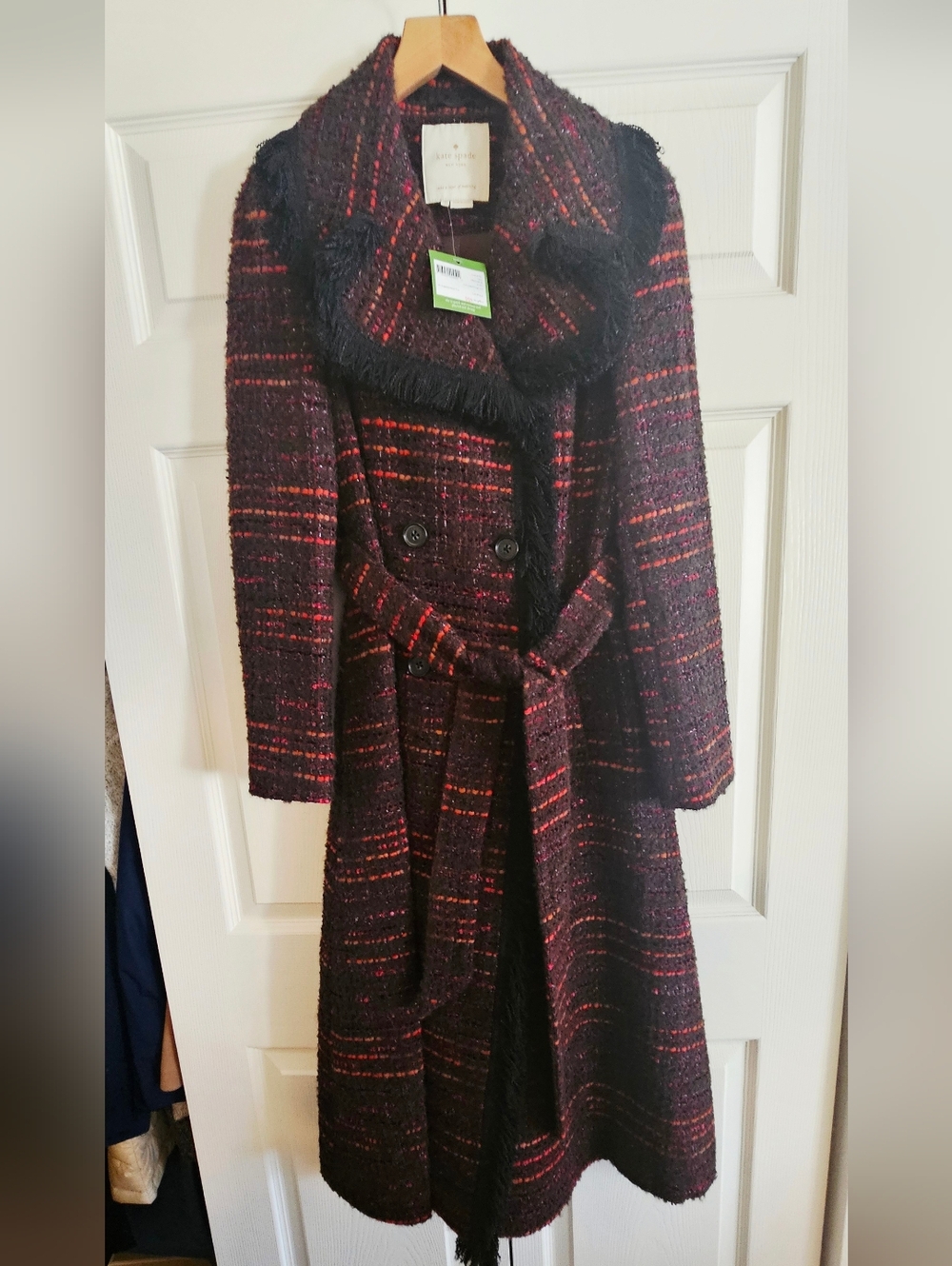 Women's Multicolor Tweed Coat